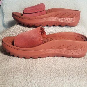 Vionic Rejuvenate Women's Recovery Sandals Cinder Rose Pink Suede Size 8 M